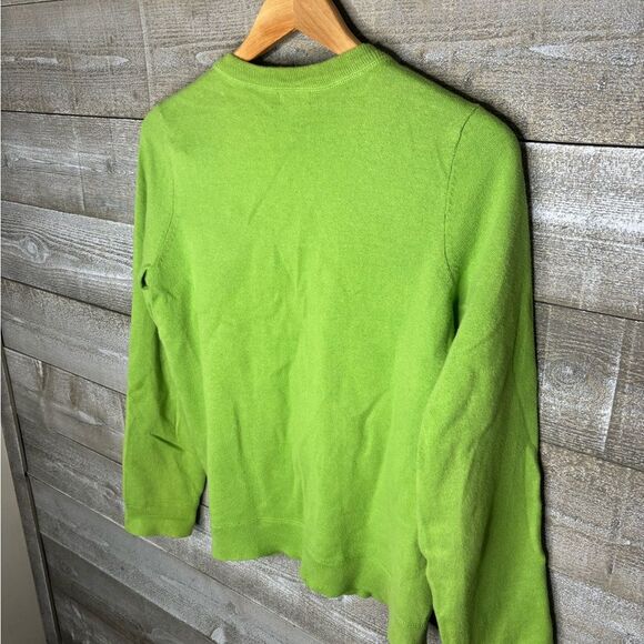 Eddie Bauer medium bright Green spring Women's cardigan button up Sweater - Picture 4 of 4